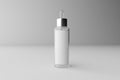 3d render ÃÂlear glass dropper bottle mockup with a place for design